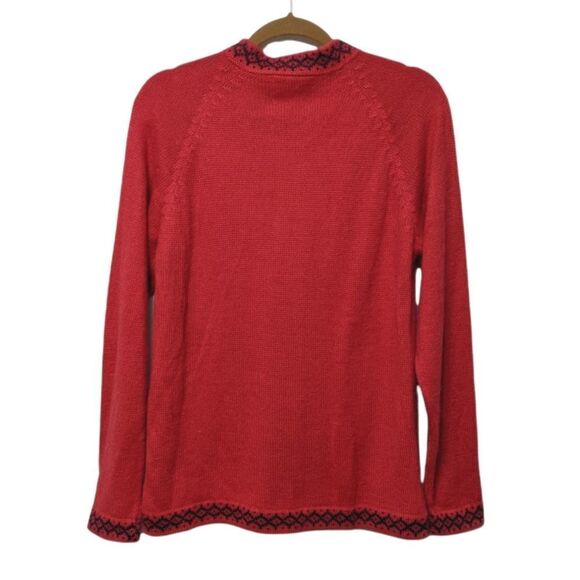 ALPACA CONNECTION 100% Alpaca Knit Zip Front Cardigan Sweater M - Picture 5 of 8